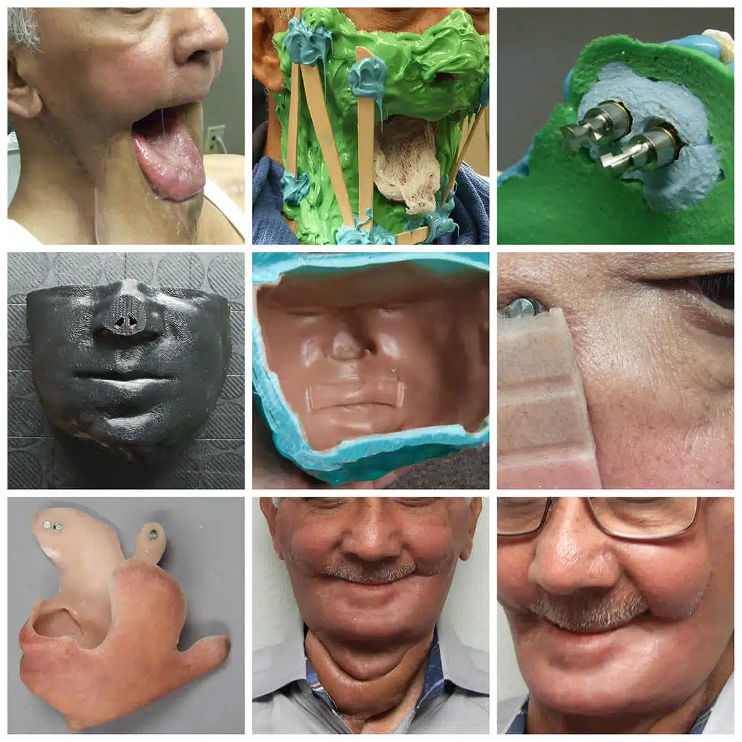 A collage of different faces and expressions.