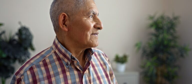 a man looking away from the camera