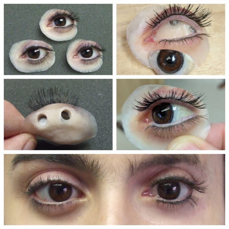 a collage of a person's eyes