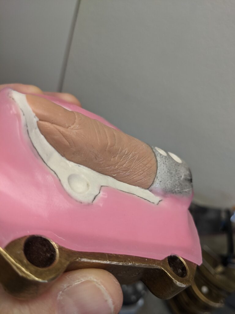 investment molding of a prosthetic finger
