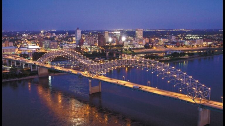 Memphis skyline at night