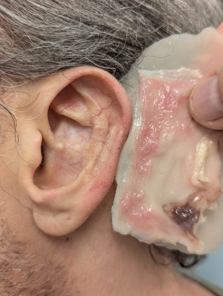 ear color matching swatches for silicone formulation