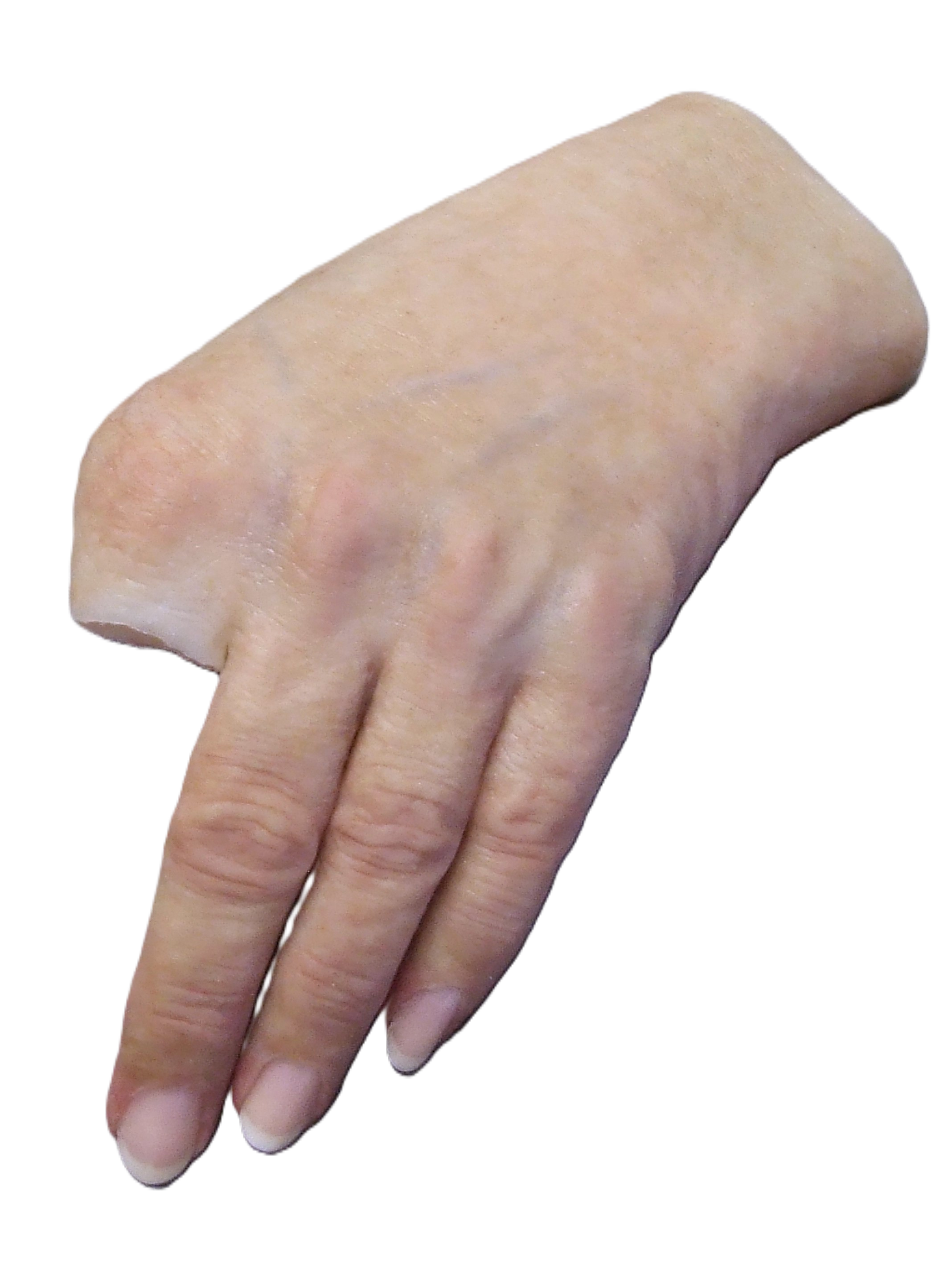 prosthetic hand with lifelike veins wrinkles and attractive fingernails