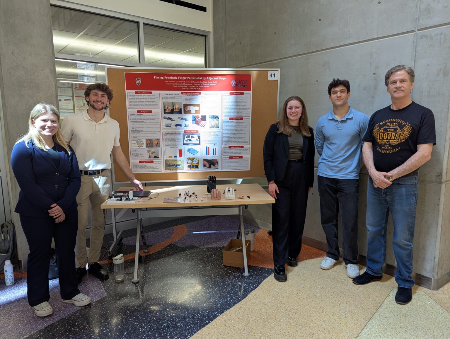 Biomedical Engineers who made prosthetic finger