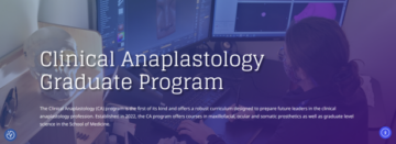 Clinical Anaplastology Graduate Program banner